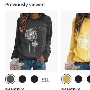 EXCELLENT CONDITION Amazon Women’s Dandelion Sweatshirt Casual Grey-Size L